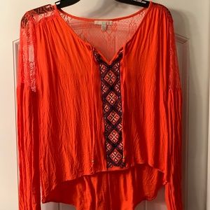 Gianni bini orange blouse. Small.